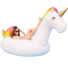 Gonflable Licorne Piscine Flotteur Rideable D&#39;été Swim Party Jouets Piscine Party Lounge Jouets pour Bébé Enfants